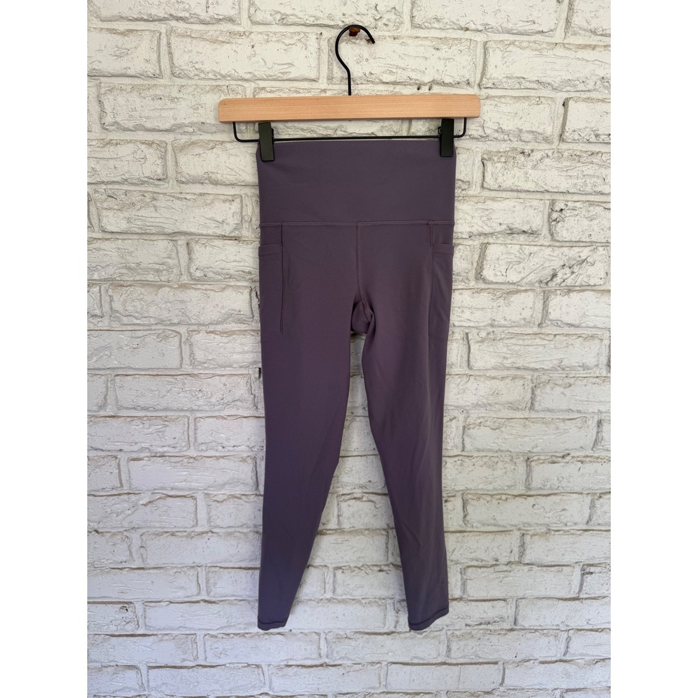 Athleta Salutation Stash Pocket 7/8 Tights‎ Leggings Size XXS Purple Activewear